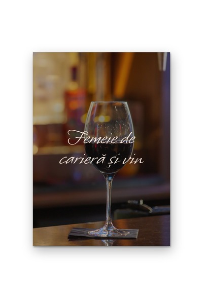 OEM Poster Carton 250g A4 Femeie de carieră și vin, Decor perete motivant