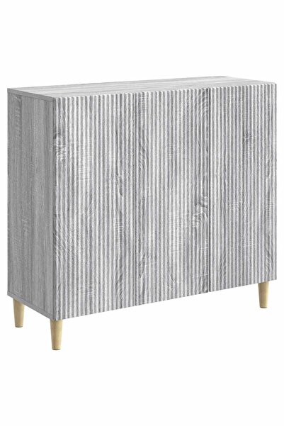 vidaxl Bufet Sonoma gri 89 x 34,5 x 80 cm Lemn prelucrat