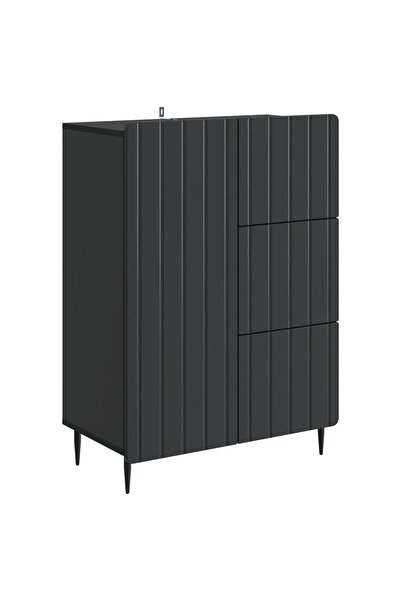 vidaxl Bufet Negru 66 x 34,5 x 91,5 cm Lemn prelucrat