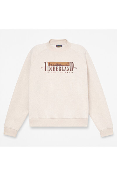 Timberland سترة رياضية بطباعة على الصدر وياقة دائرية