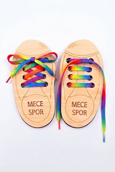 mece kids Wooden Shoe Lacing Learning Set, Montessori Nursery Educational Ski...