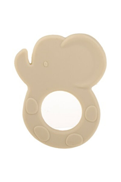 OEM Jucarie de Dentitie din Silicon cu Model Elefant Bej 8x9,5cm