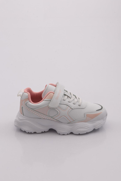 Slazenger FIFFY Kız Çocuk Cırtlı Beyaz / Pembe Günlük Spor Ayakkabısı