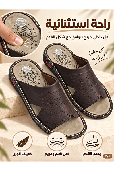 Generic Brand صنادل رجالية جديدة عصرية كاجوال مغلقة من الأمام، صنادل خارجية م...