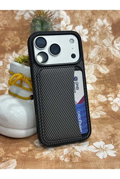 casedoes İphone 18 PRO MAX Uyumlu Karbon Kartlıklı Magsafe Cüzdanlı Kaliteli ...