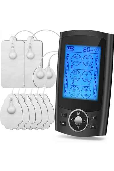 Yailla 24 Modes Dual Channel TENS EMS Muscle Stimulator, Rechargeable, 10 Pads