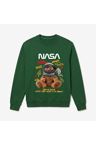 Let's Wear Nasa moon print premium crew neck long sleeve sweatshirt