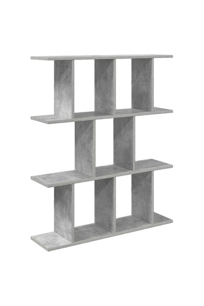 vidaxl Raft de perete Gri Beton 80 x 20 x 96 cm Lemn prelucrat