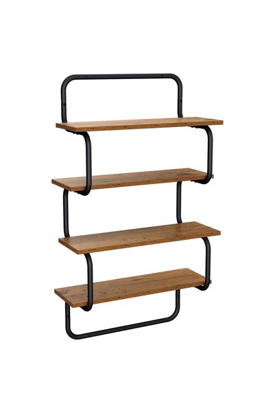 vidaxl Raft de perete cu 4 niveluri Lemn vechi 60 x 24,5 x 104 cm