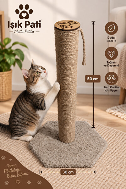 Işık Pati Kedi Tırmalama Tahtası Altıgen, Yerli İp