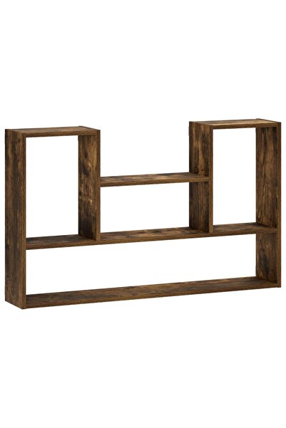 vidaxl Raft de perete Stejar fumuriu 100 x 17 x 60 cm Lemn prelucrat