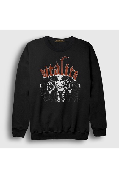 Presmono Unisex Black Vitality Nikolas Rendl Pyromaniac Sweatshirt 621303Tt