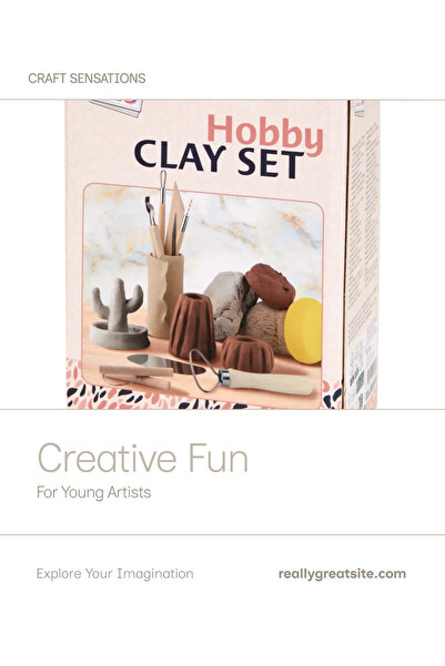Craft Sensations Σετ Πηλού Μοντελισμού Χόμπι 1,5 κιλά 10 Εργαλεία