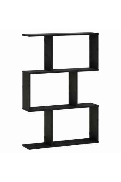 vidaxl Raft de perete Stejar Negru 72 x 17 x 105 cm Lemn prelucrat