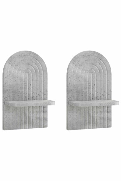 vidaxl Raft de perete 2 buc. Gri Beton 23 x 13,5 x 37,5 cm