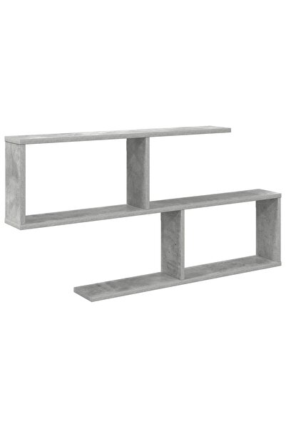 vidaxl Raft de perete Gri Beton 100 x 12 x 50,5 cm Lemn prelucrat
