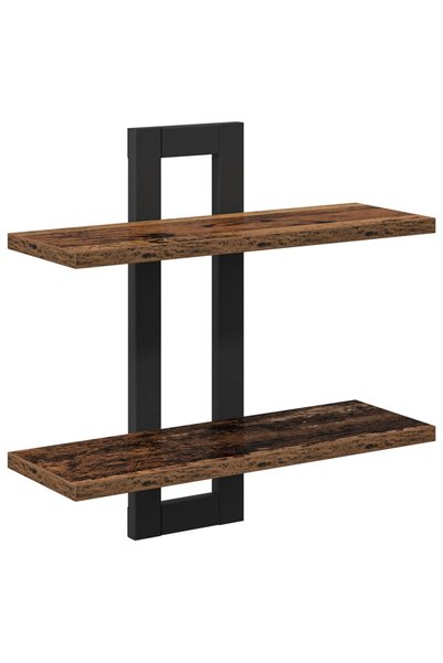 vidaxl Rafturi suspendate Lemn vechi 40 x 15 x 40 cm Lemn prelucrat