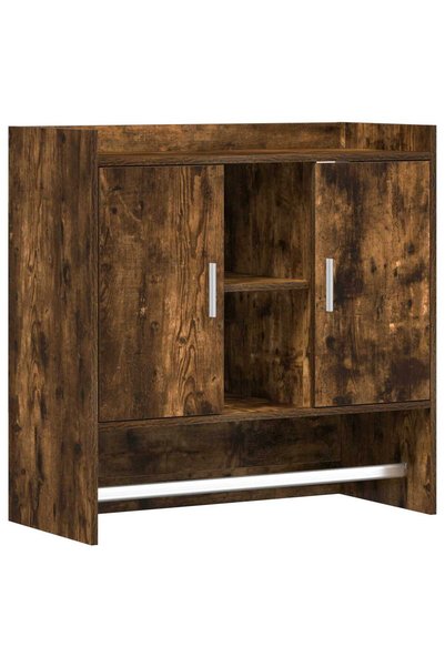 vidaxl Raft de perete Montare pe perete Stejar fumuriu 80 x 36 x 80 cm