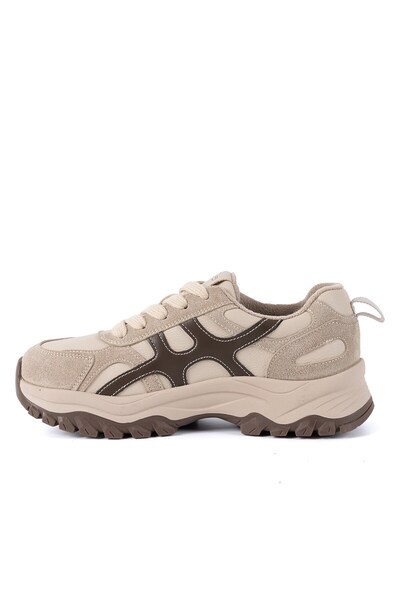 Guja 374 1 26KA Kadın Sneaker Günlük Ayakkabı Bej