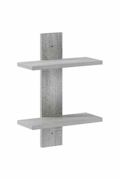 vidaxl Raft de perete Sonoma gri 30 x 13.5 x 43 cm Lemn prelucrat