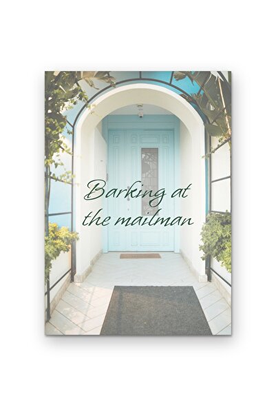 OEM Poster Cardboard 250g A4 Barking at the Postman, Funny puppy design, Wall...