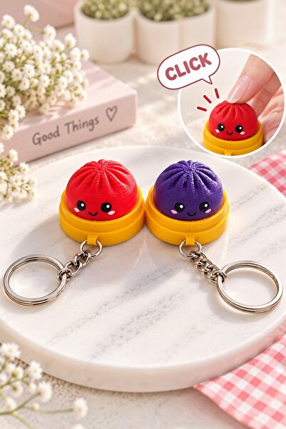 Lynare Breloc Clicker Mini Găluște Chinezești Kawaii Dumpling Fidget Breloc 2...