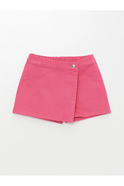 LC Waikiki Pink Elastic Waist Baby Girl Shorts Skirt