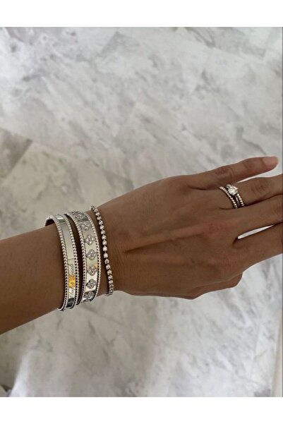 Giz Jewelry Yonca Model Silver Kelepçe