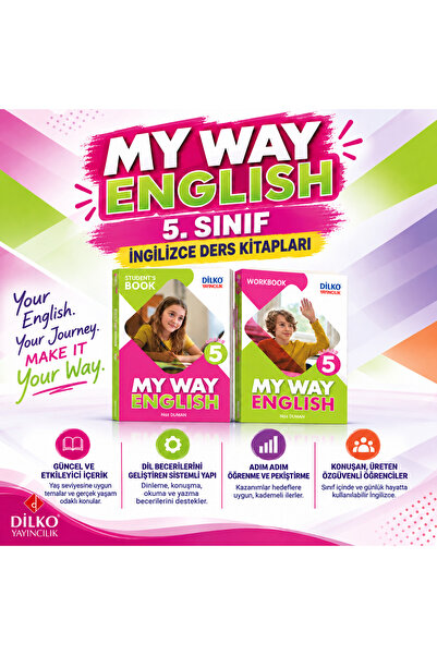 Dilko Yayıncılık Dilko My Way English Grade 5 Students Book & Workbook