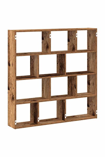 vidaxl Raft cubic perete cu 12 compartimente lemn vechi lemn prelucrat