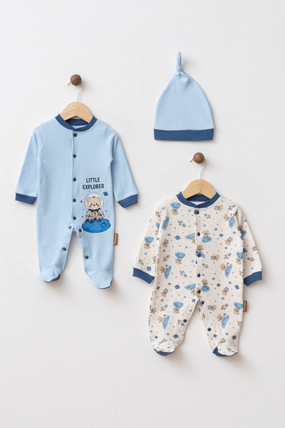 yukobaby bebeğiniz için en doğalı Baby Boy Little Explorer 2-Piece Beret Newb...