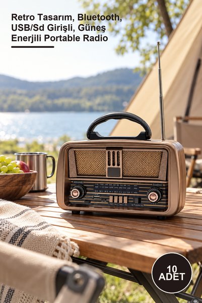 Yenilig 10 Adet Klasik Taşınabilir Nostaljik Radyo – Retro Tasarım, Bluetooth...
