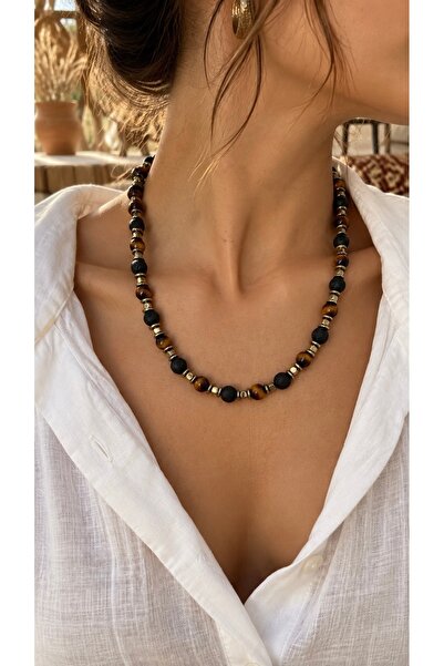 nevaastil takı & aksesuar Lava Stone Natural Stone Hematite Natural Stone Des...