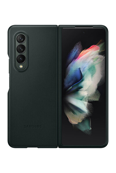 Yailla Protective Leather Cover For Galaxy Z Fold 3 Black