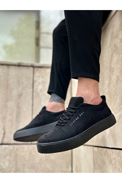 BOA Aba0104 Lace-Up Black Suede Sports Classic Men's Shoes