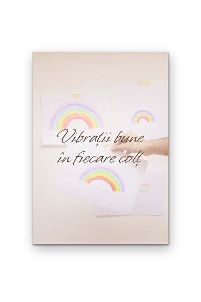 OEM Poster Carton 250g A4 - Tablou perete cu citat Vibrații bune în fiecare c...