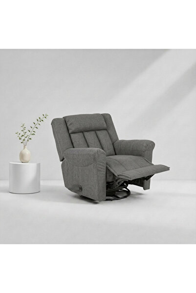 BACK CARE Rocking Recliner Chair, Velvet, Footrest, Gray, AB05-R