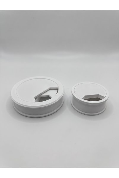 Masa Kablo Geçiş Kapağı Masa Kablo Rozeti 60MM yanında 50mm 2'li