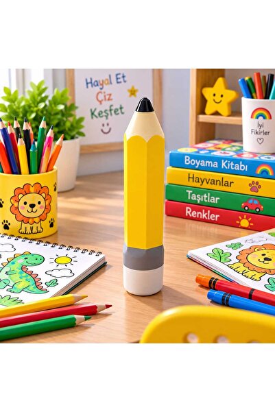 tr trendcenter حامل أقلام كبير الحجم للأطفال مقاس 23 سم - منظم أقلام وأقلام ت...