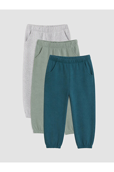 LC Waikiki Nevavm Farkıyla Lcw Baby Petrol Baby Boy Jogger Sweatpants 3-Pack