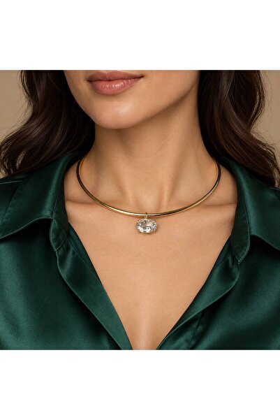Store Diva Charm Stone Choker Necklace
