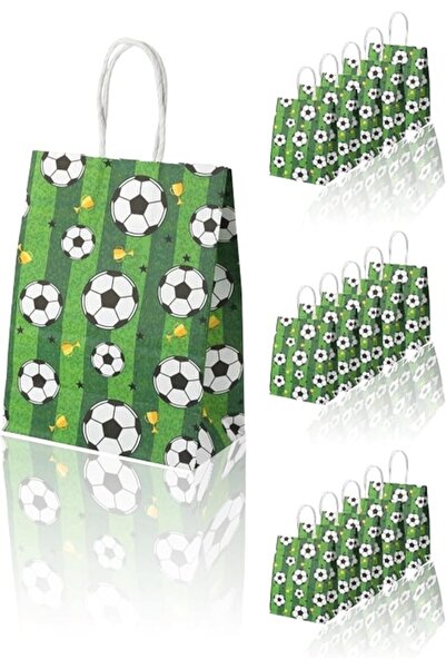 GENERAL Honwor® Green Football Gift Bags - 16pcs Soccer Party Favor Paper Bag...