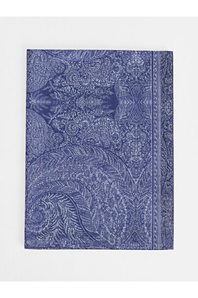 LC Waikiki Lcw Modest Navy Blue Floral Women's Shawl with Nevavm Difference