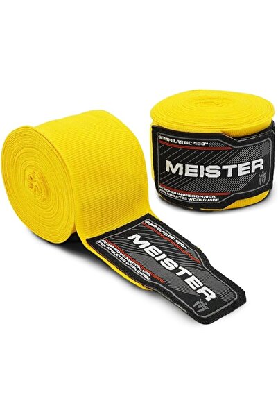 Meister لفافات يد شبه مرنة للبالغين بطول 180 بوصة لرياضات الفنون القتالية الم...
