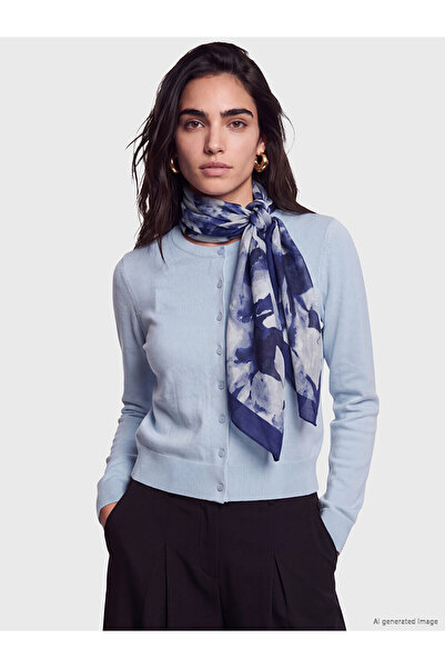 LC Waikiki Nevavm with a Difference from Lcw Accessories Blue Voile Patterned...