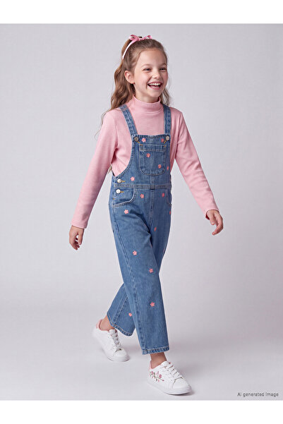 LC Waikiki Two Mt Shop Quality Lcw Kids Indigo Denim Floral Standard & Regula...