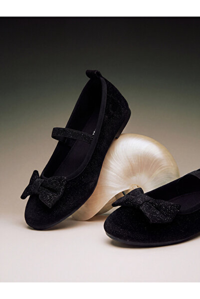 LC Waikiki Two Mt Shop Quality Lcw Steps Black Girls' Ballet Flats
