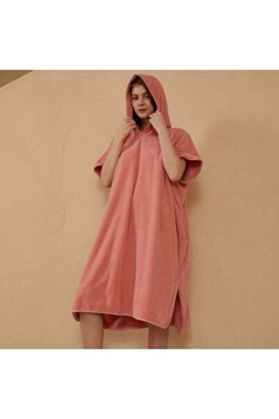 REEFI Plain Cappa Bathrobe, Stitched Sides, Apricot