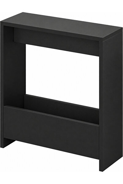 Gogoya Narrow Side Table with Magazine Rack, 55 × 20 × 60 cm Slim End Table w...
