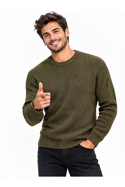 zs zaos fashion Men's Winter Thick Regular Fit Crew Neck Knitwear Sweater Cot...